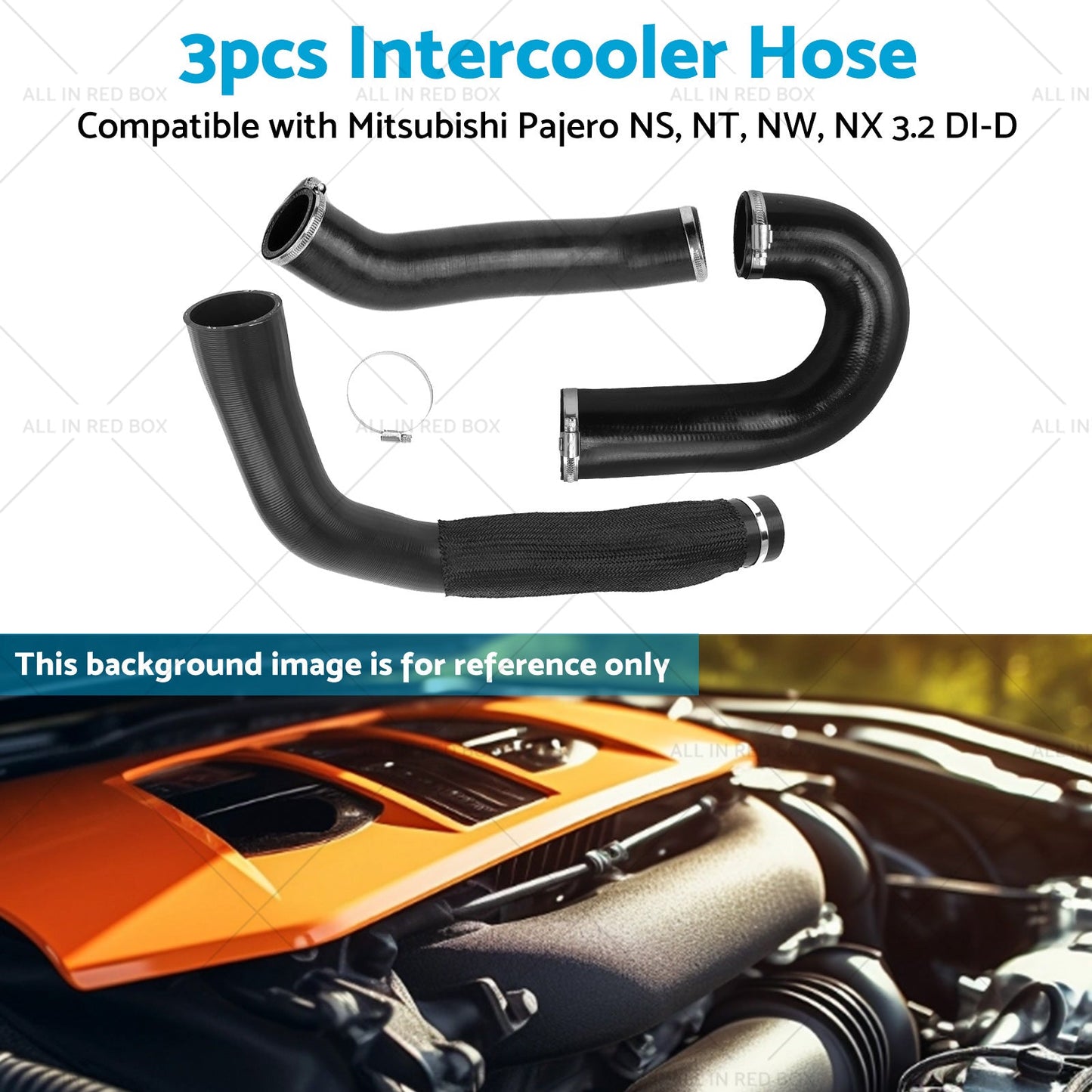 3x Intercooler HoseClamp Suitable for Mitsubishi Pajero NS-NT-NW-NX 3. 2L Diesel-3