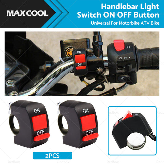 2PCS Universal Motorcycle ATV Bike Handlebar Light Switch ON OFF Button-0