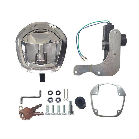 Chrome Power Operated Whale Tail T Handle 12V Folding Lock Suitable For Trailer Canopy-0