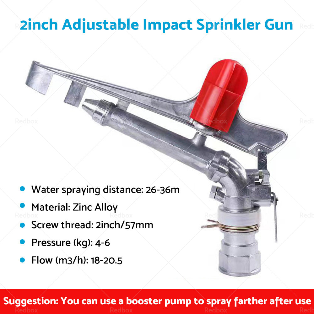 360掳 Rotation Lawn Water Sprinkler Impact Spray Gun Alloy Adjustable Irrigation-6