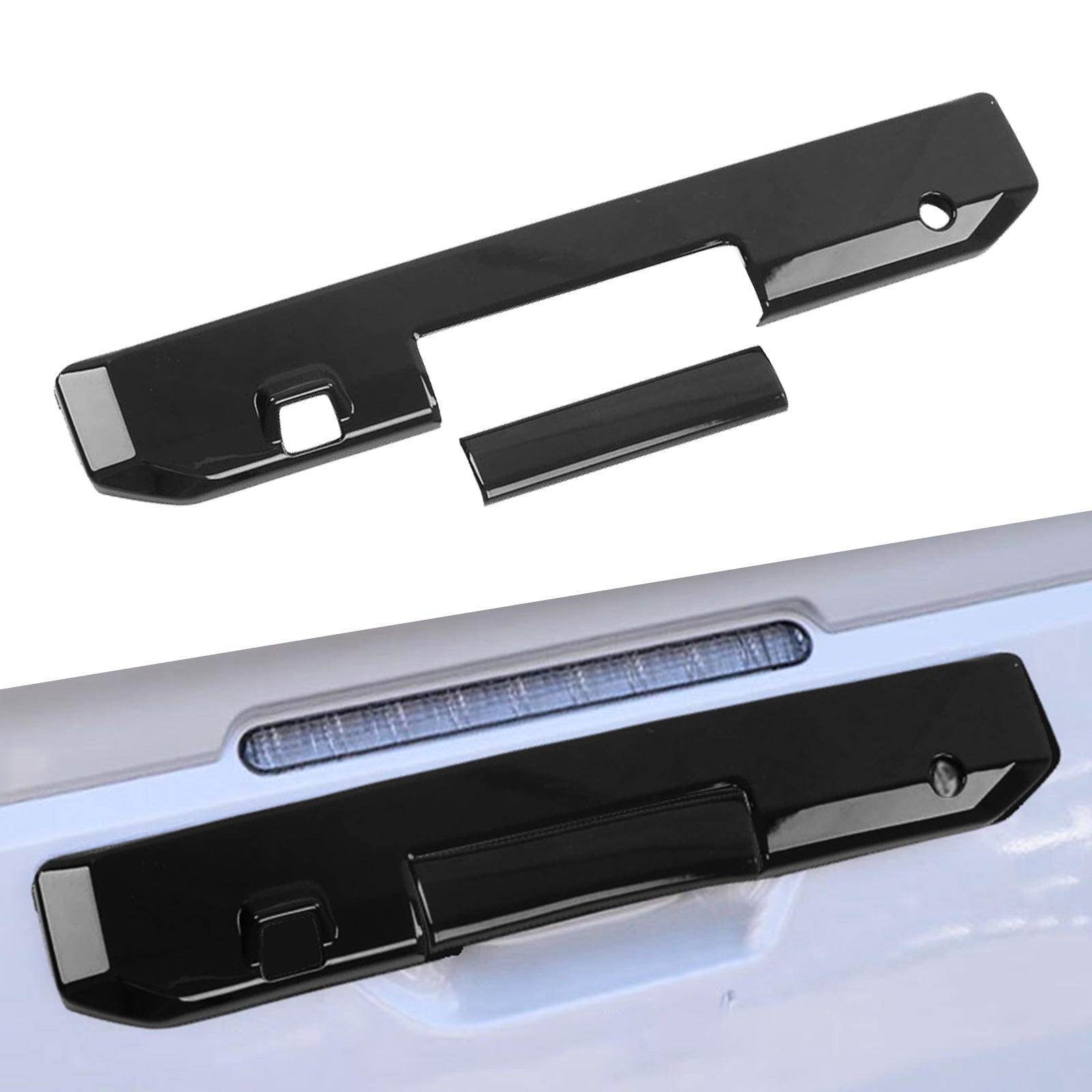 Glossy Black Rear Tail Gate Tailgate Handle Cover Suitable For Triton L200 23-25-2