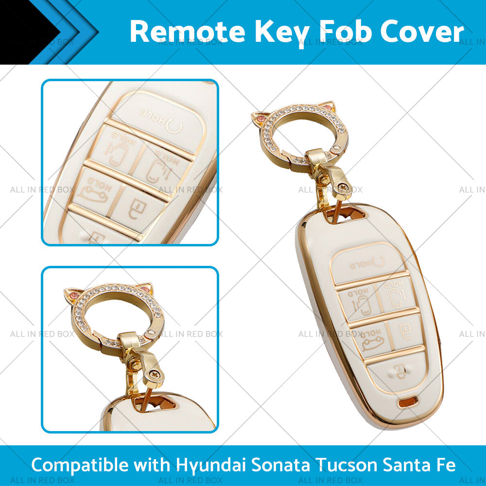 TPU 6Button Car Remote Key Fob Cover Suitable For Hyundai Sonata Tucson Santa Fe-1