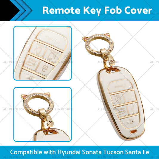 TPU 6Button Car Remote Key Fob Cover Suitable For Hyundai Sonata Tucson Santa Fe-1