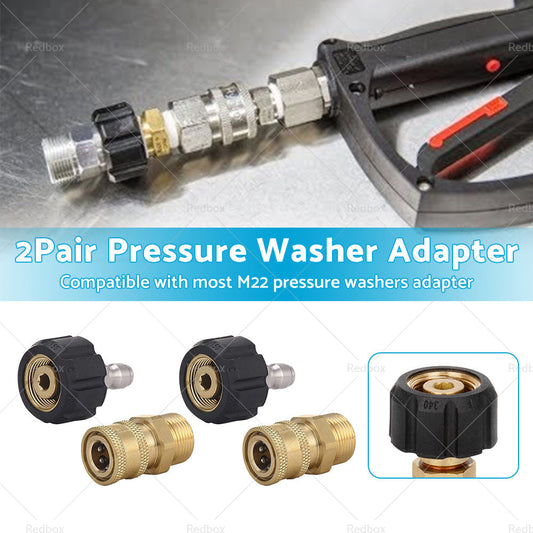 2 Pair Pressure Washer Adapter 1 4inch Quick Connect Coupler Kit M22-14 Adapter-1