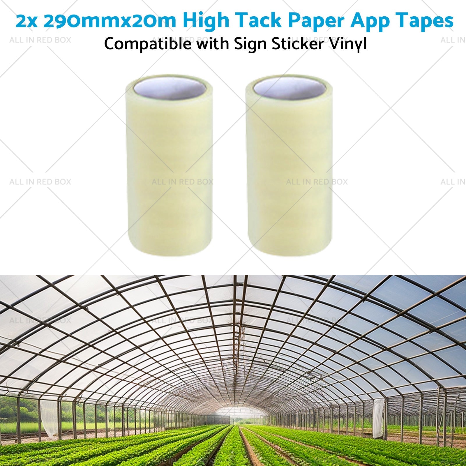 2x 290mmx20m High-Viscosity Paper Tapes Suitable for Sign Sticker Vinyl-3